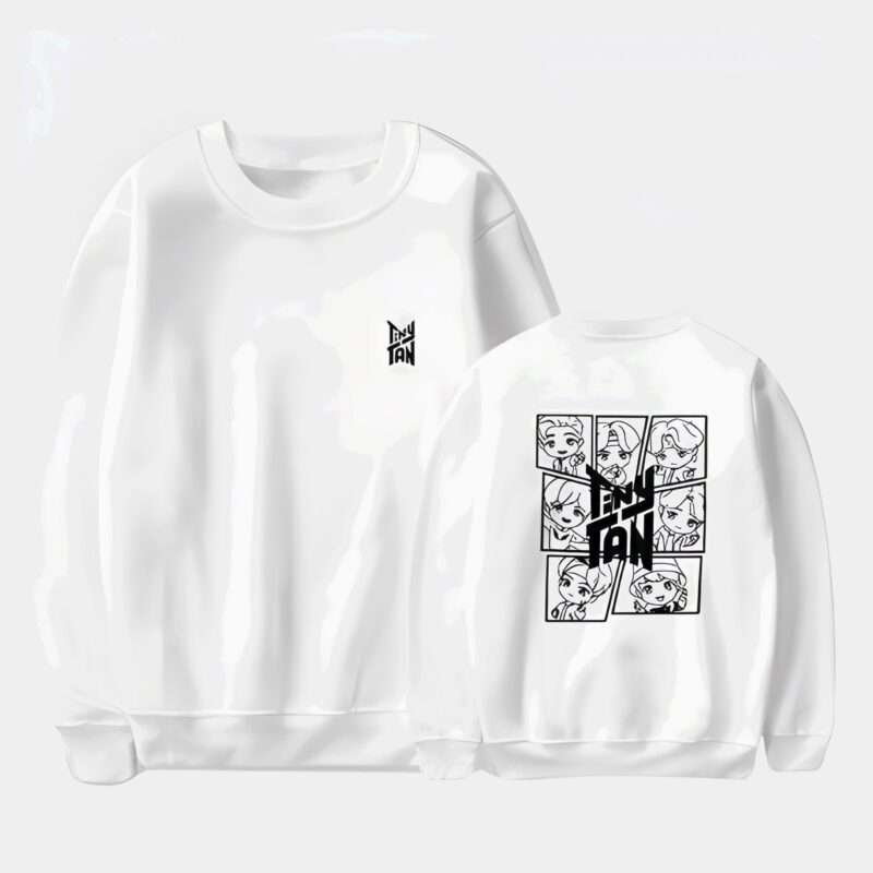 Sudadera TinyTAN BTS Blanca