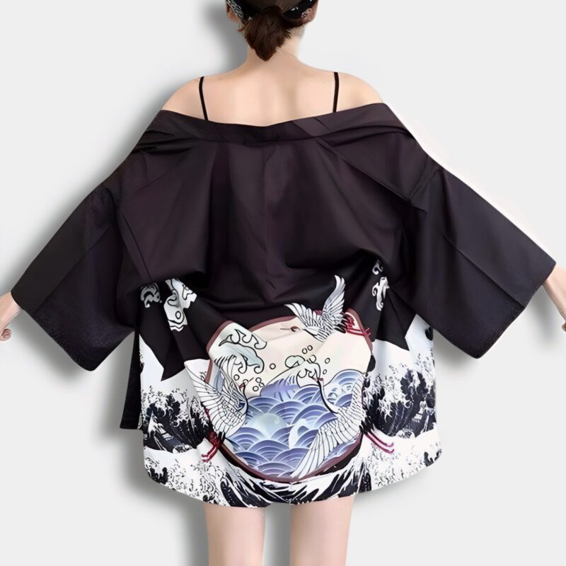 Kimono Grúas Japonesas - Moda K-Pop Premium