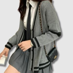 Cárdigan Gris de K-Pop (2)
