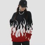 Sudadera Col Rond Flame de K-pop (3)