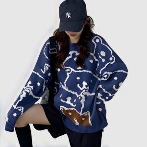 Suéter Kawaii Coreano Bear - Moda K-Pop (2)