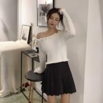 Suéter Nude de Hombros Caídos - K-Pop Premium (5)