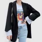 Chaqueta larga negra ulzzang | KPOP STORE (2)