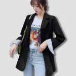 Chaqueta larga negra ulzzang | KPOP STORE (3)