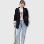 Chaqueta larga negra ulzzang | KPOP STORE (4)