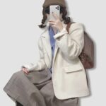 Blazer Velour Blanco - Moda K-Pop (3)