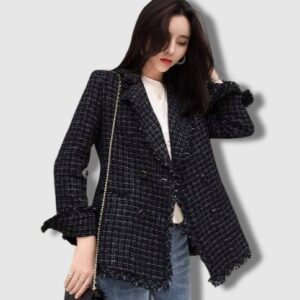 Blazer Black Chic Tiles de K-Pop (2)