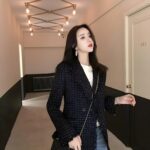 Blazer Black Chic Tiles de K-Pop (6)