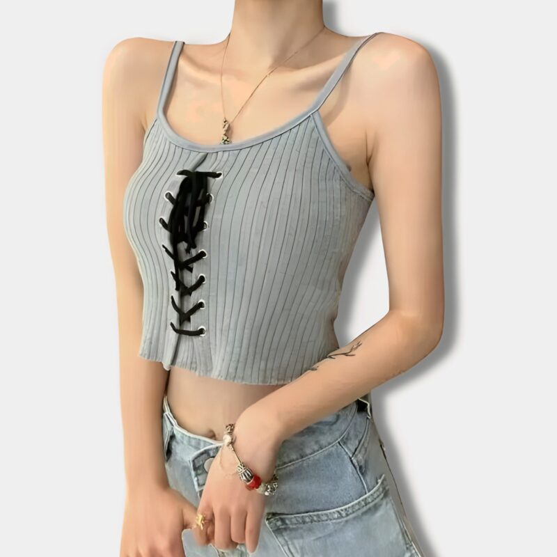 Crop Lacet Tanker de K-Pop