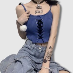Crop Lacet Tanker de K-Pop (2)