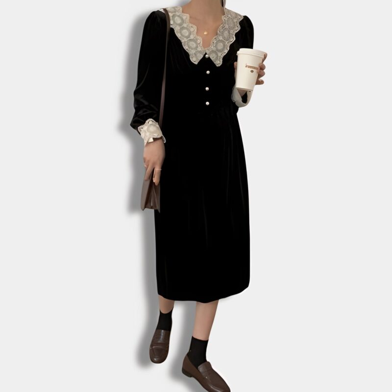 Vestido Coreano Botones Frontales | KPOP STORE