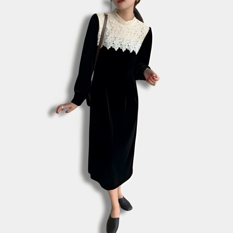 Vestido Coreenne Neck Lace - Moda K-Pop