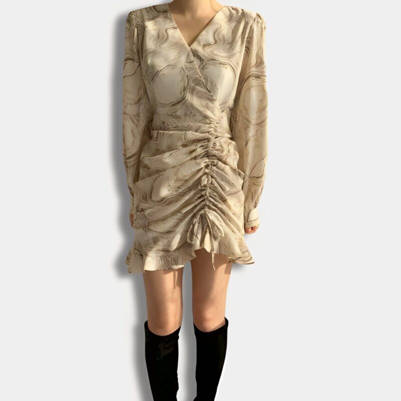 Vestido Retro Chic Coreano - Vestido Elegante