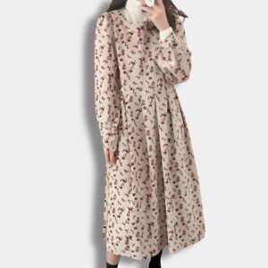Vestido Coreano Floral - Vestido Elegante