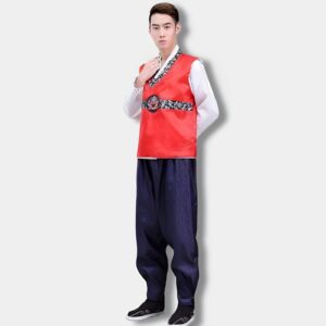 Hanbok Red Man - Traje Tradicional Coreano