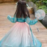 38093-4 Hanfu Infantil para Niña - Vestido Tradicional Coreano (5)
