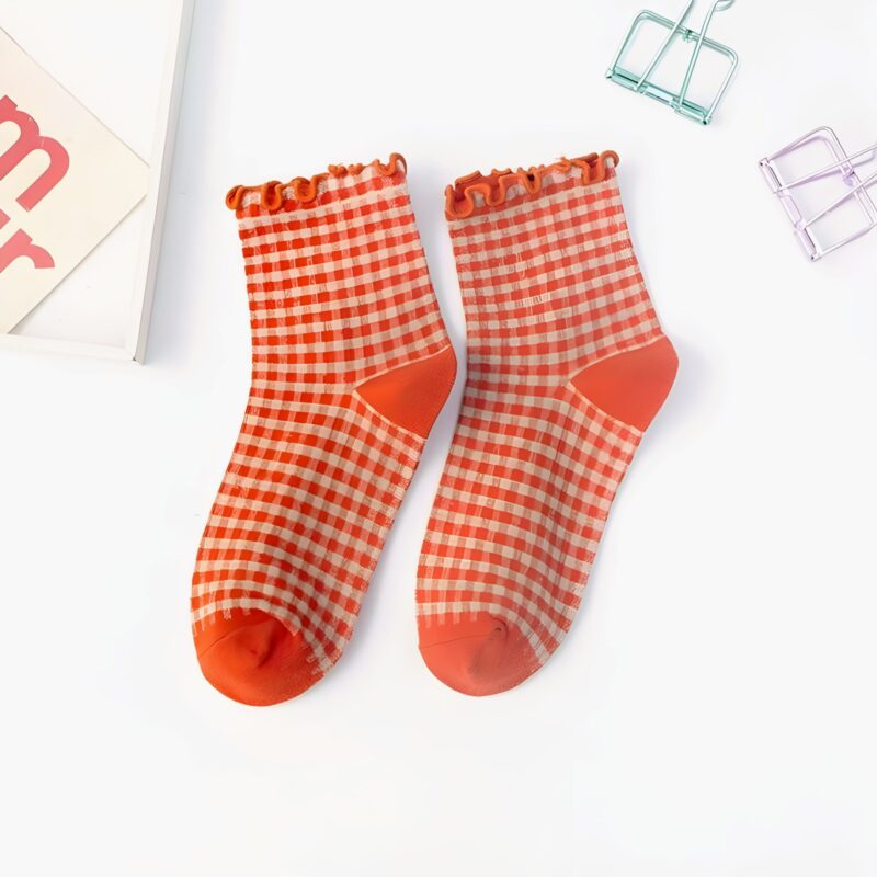 Coreenne Damier Sock - Calcetines K-Pop