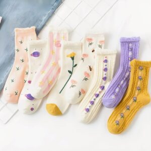Calcetines Coreenne Flower - K-Pop Premium (2)
