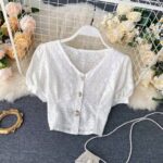 Blusa Coreana Court Bordada - K-Pop Premium (3)