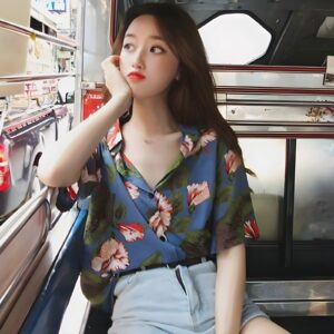 Camisa Coreana de flores | KPOP STORE (2)
