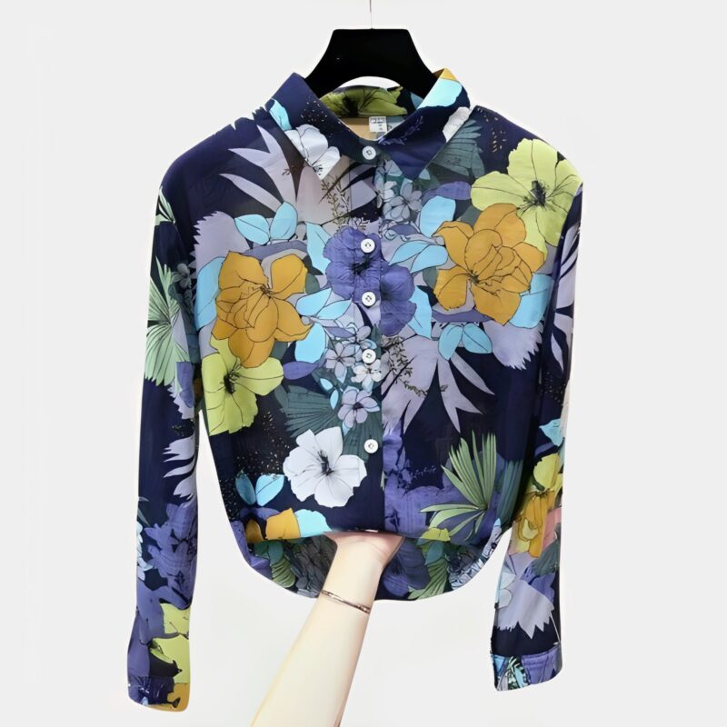 Camisa Colorida de Flores - K-Pop