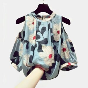 Blusa Floral Coreana - Estilo K-Fashion