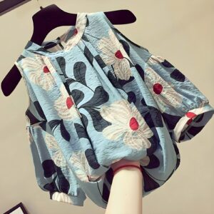 Blusa Floral Coreana - Estilo K-Fashion (2)