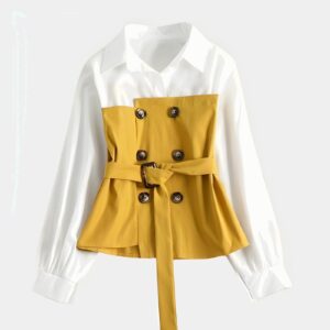 Blusa Coreenne Design con Cinturón