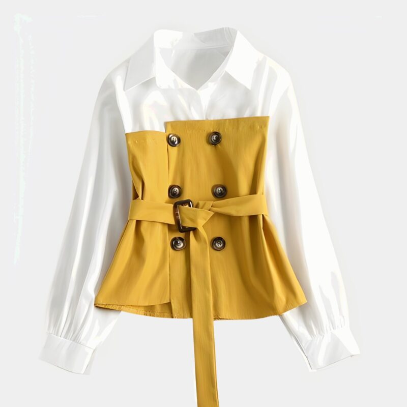 Blusa Coreenne Design con Cinturón