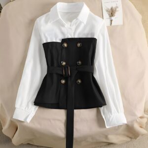 Blusa Coreenne Design con Cinturón (2)
