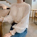 39363-2 Blusa Bordada Blanca Coreana - K-Pop Premium (3)