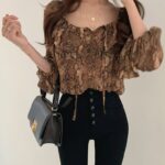 Blusa Sexy Marrón Coreana | KPOP STORE (4)