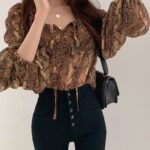 Blusa Sexy Marrón Coreana | KPOP STORE (5)