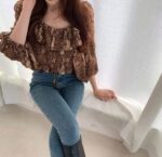 Blusa Sexy Marrón Coreana | KPOP STORE (6)
