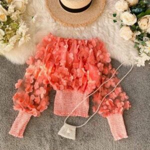 Blusa 3D Flores Original de K-Pop (2)