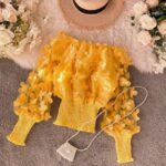 Blusa 3D Flores Original de K-Pop (3)
