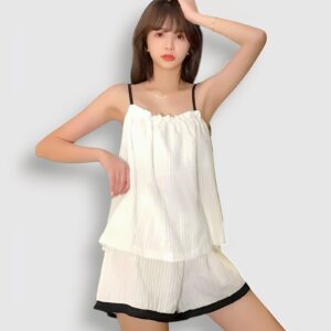 Pijama Blanco Set de K-pop (2)
