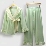Pijama Coreano de Encaje para Mujeres (4)