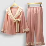 Pijama Coreano de Encaje para Mujeres (5)
