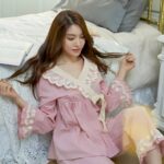 Pijama Coreano de Encaje para Mujeres (6)