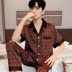 Pijama Coreano Marrón para Hombre | KPOP STORE (2)
