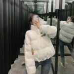 Abrigo de Terciopelo Floral de K-Pop (4)