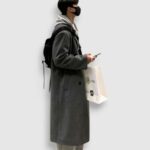Abrigo Largo Negro Coreano - Moda Masculina (2)