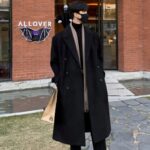 Abrigo Largo Negro Coreano - Moda Masculina (6)