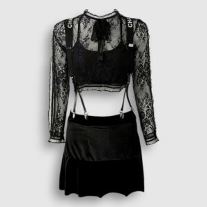Conjunto de Falda de Encaje KPOP-Jennie – Blackpink (2)