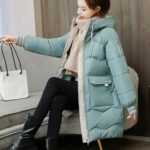 Plumífero Korean Mid-Long de Moda para Mujer (7)