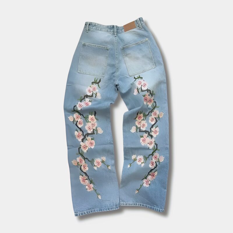 Jean Cherry Blossom Y2K para hombres | KPOP STORE