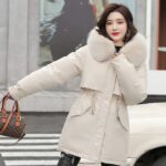 Parka Mujer con Cuello de Piel de K-Pop (4)