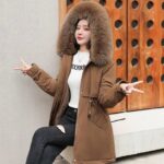 Parka Mujer con Cuello de Piel de K-Pop (5)