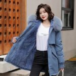 Parka Mujer con Cuello de Piel de K-Pop (7)